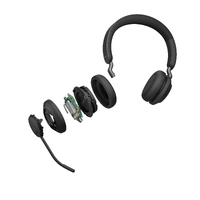  Jabra Evolve2 65 - MS Mono - Black Link 380 USB-A and Charging Stand USB-A 