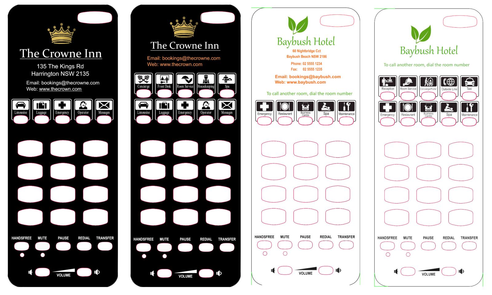 Examples Custom IQ283P Faceplates