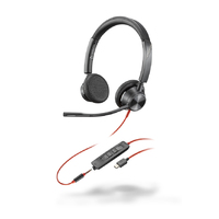 Poly Blackwire 3325 Double sided USB-C/3.5mm headset 
