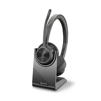 POLY VOYAGER 4320 UC, V4320 BINAURAL W/ BT700 USB-A, CHARGING STAND, BT WIRELESS HEADSET