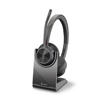 POLY VOYAGER 4320 UC, V4320 BINAURAL W/ BT700 USB-A, STAND, BT WIRELESS HEADSET - CERT MS